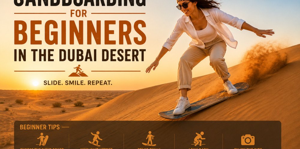 Sandboarding for Beginners in the Dubai Desert