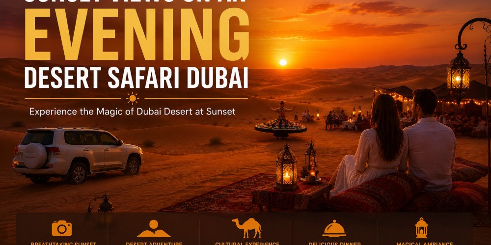Sunset Views on an Evening Desert Safari Dubai